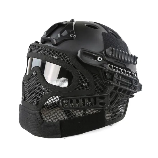Full Mask Protective Tactical Helmets with Goggles 
